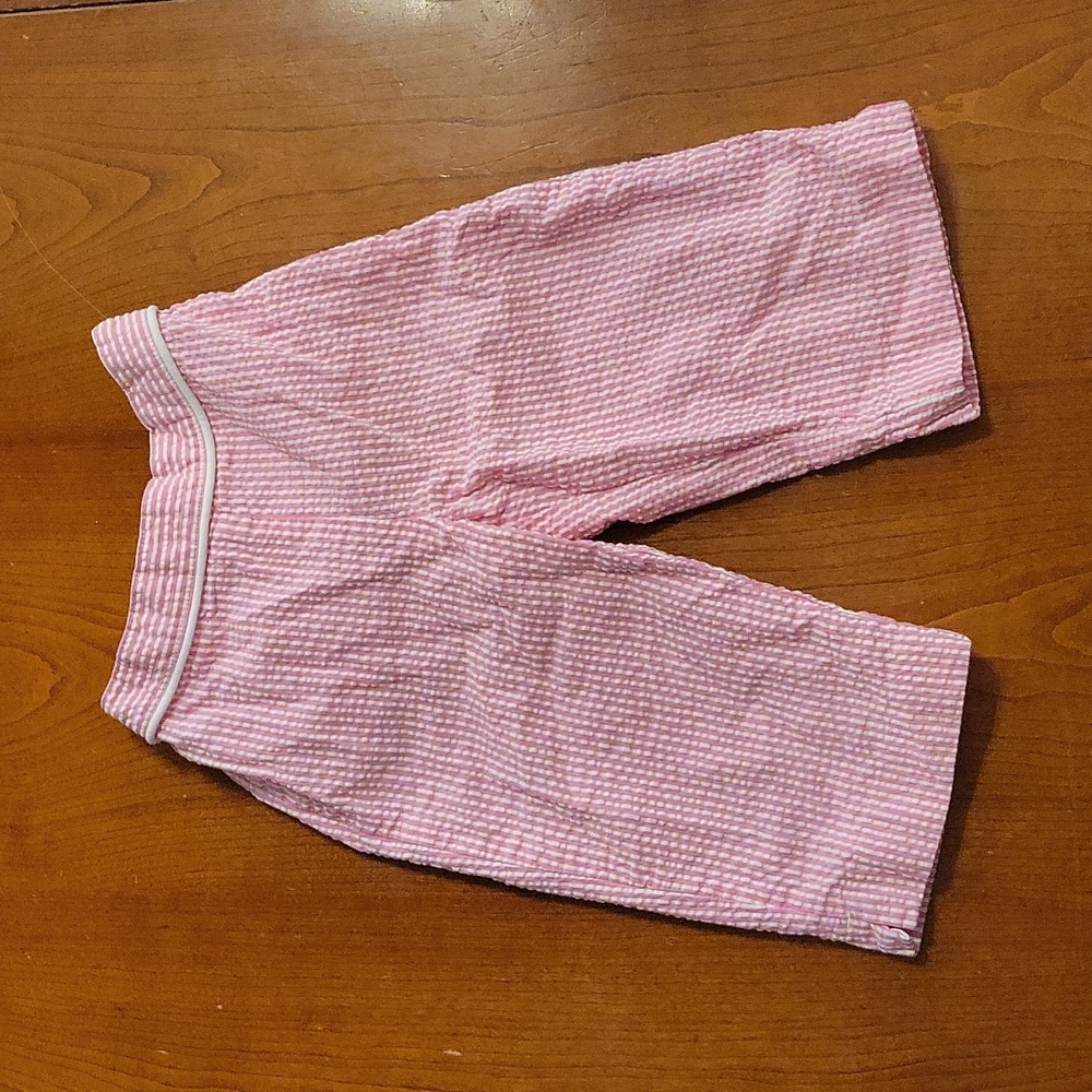 Janie and Jack pink seersucker pants
